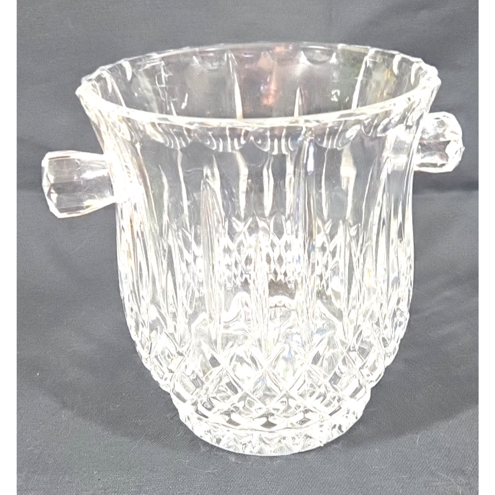 Gorham Full Lead Crystal King Edward Ice Bucket Champagne Wine Handles 0430